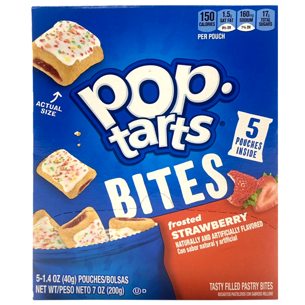 Kellogg's  Pop Tarts Bite Strawberry  เคลล็อกส์ ป๊อปทาร์ต รสสตรอว์เบอร์รี เคลล็อกส์ 198G