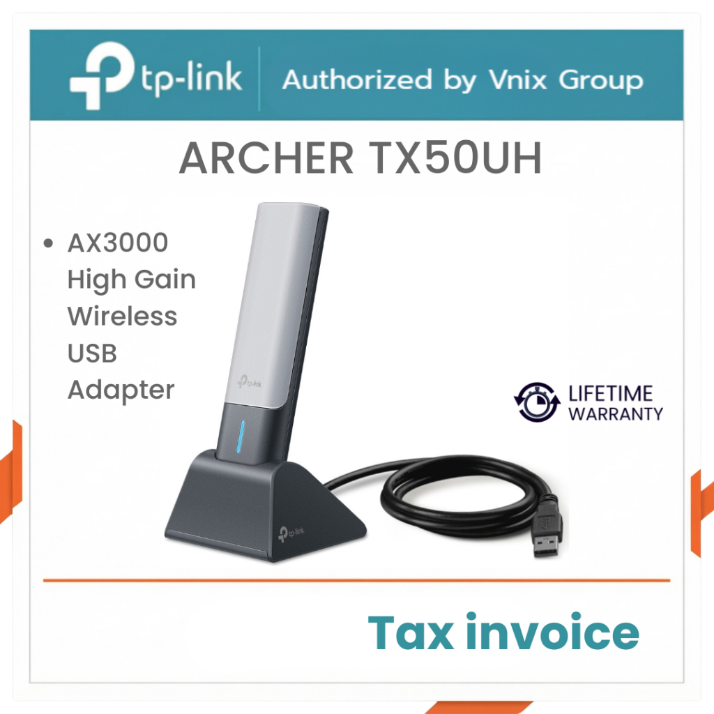 TP-Link ARCHER TX50UH AX3000 High Gain Wireless USB Adapter By Vnix Group