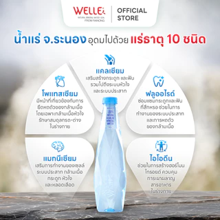 [ส่งฟรี] (60 ขวด) Welle Alkaline Mineral Water น้ำแร่อัลคาไลน์เวลล์เล่ 525 มิลลิลิตร 5 แพค จากแหล่งน้ำแร่ระนอง