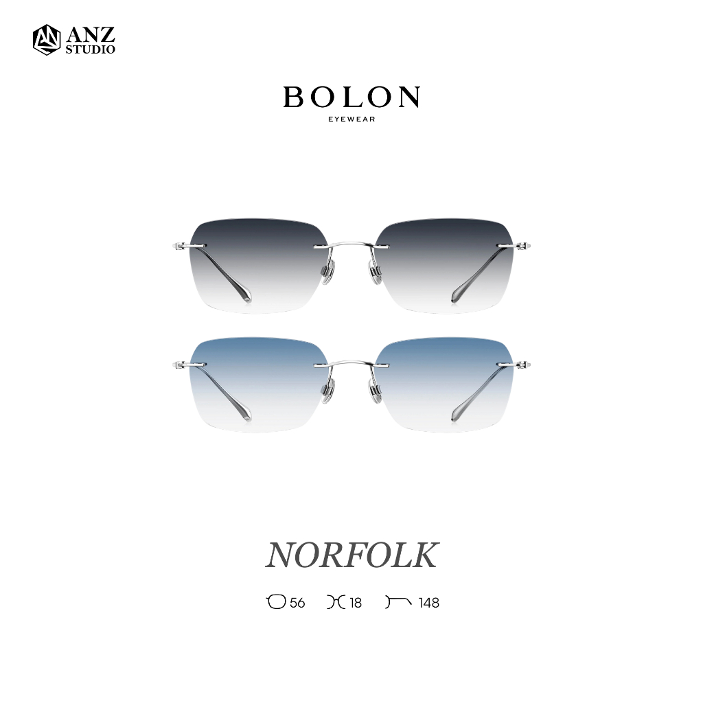 BOLON NORFOLK BV1051 – แว่นกันแดดไร้กรอบทรง Irregular ดีไซน์มินิมอลเฉียบคม