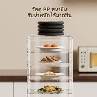 ที่ครอบอาหาร ครอบอาหารโปร่งใส 4/5 ชั้น ชั้นเก็บกับข้าว เหมาะสำหรับเชฟ เก็บอุณหภูมิ กันแมลง วัสดุอะคริลิค ส่งจากกรุงเทพ