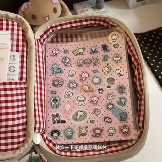 L336 กระเป๋าดินสอ กระเป๋าเครื่องสำอางค์ ลายสตรอเบอรี่ งานสวยน่ารัก พร้อมส่งจากไทย