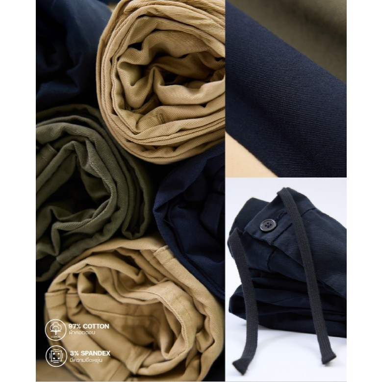 BODY GLOVE Men’s Basic Twill Chino Pants กางเกงชิโน ขายาว รวมสี ราคา ถูกที่สุด ดีลบีเคเค แกลเลอรีภาพที่ 8