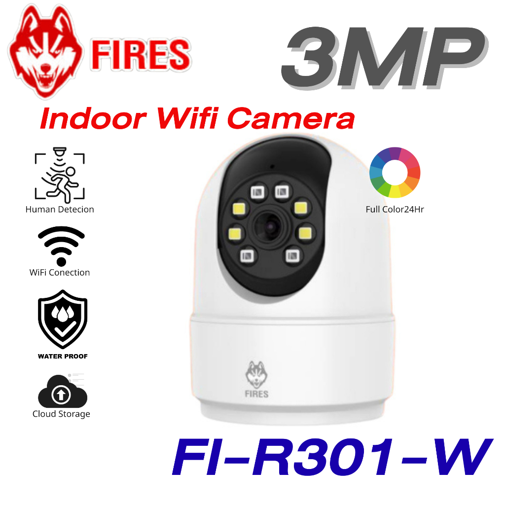 กล้องวงจรปิดไร้สายFI-R301-Wสำหรับติดตั้งภายในติดตั้งง่าย ความคมชัด3ล้าน พูดคุยโต้ตอบ ติดตามบุคคล ภาพ
