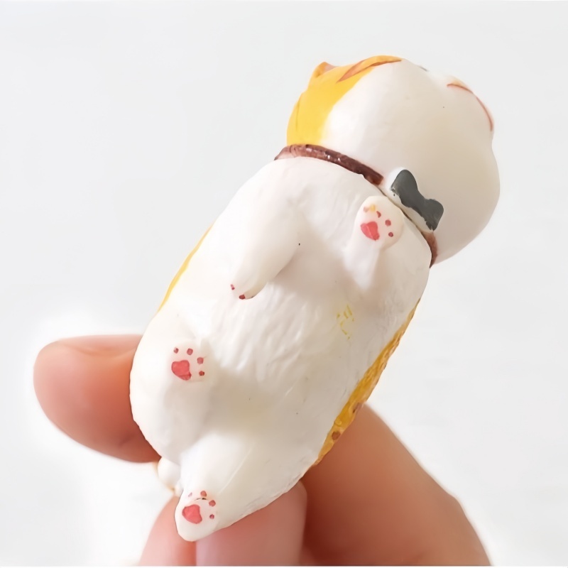 โมเดลแมวน่ารัก ฟิกเกอร์แมว art toy รูปแมวอ้วนน่ารัก ขนาดเล็ก สําหรับตกแต่งบ้าน และสวน 18 ชิ้น - รูปที่ 3