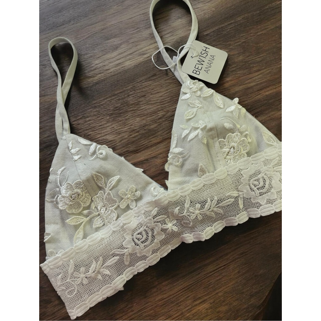 Eden lace triangle bra