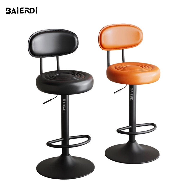 BAIERDI เก้าอี้สูง เก้าอี้บาร์ เก้าอี้ปรับระดับคุณภาพสูง สำหรับเคาน์เตอร์บาร์/เคาน์เตอร์แคชเชียร์ เก้าอี้สูงเก้าอี้บาร์ส