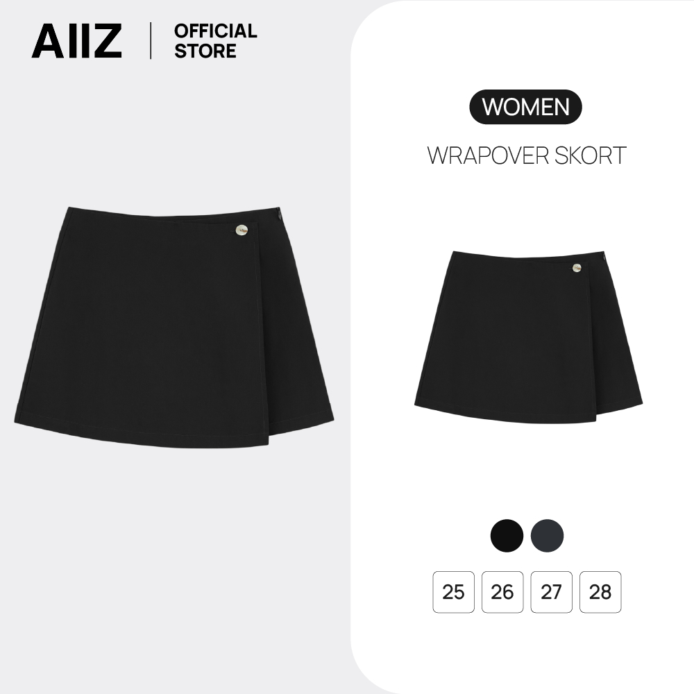 AIIZ กางเกงกระโปรงผู้หญิง AIIZ Women's Wrapover Skort