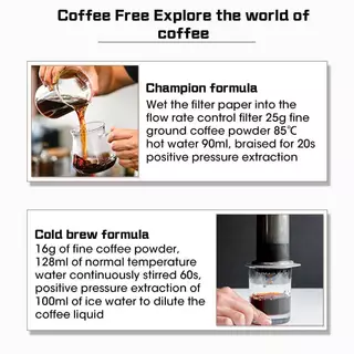 (ของขวัญฟรี）coffee maker แอโร่เพลส เครื่องชงกาแฟ พกพา เครื่องชงกาแฟ เครื่องชงกาแฟ AeroPress Go Coffee Drip Filter