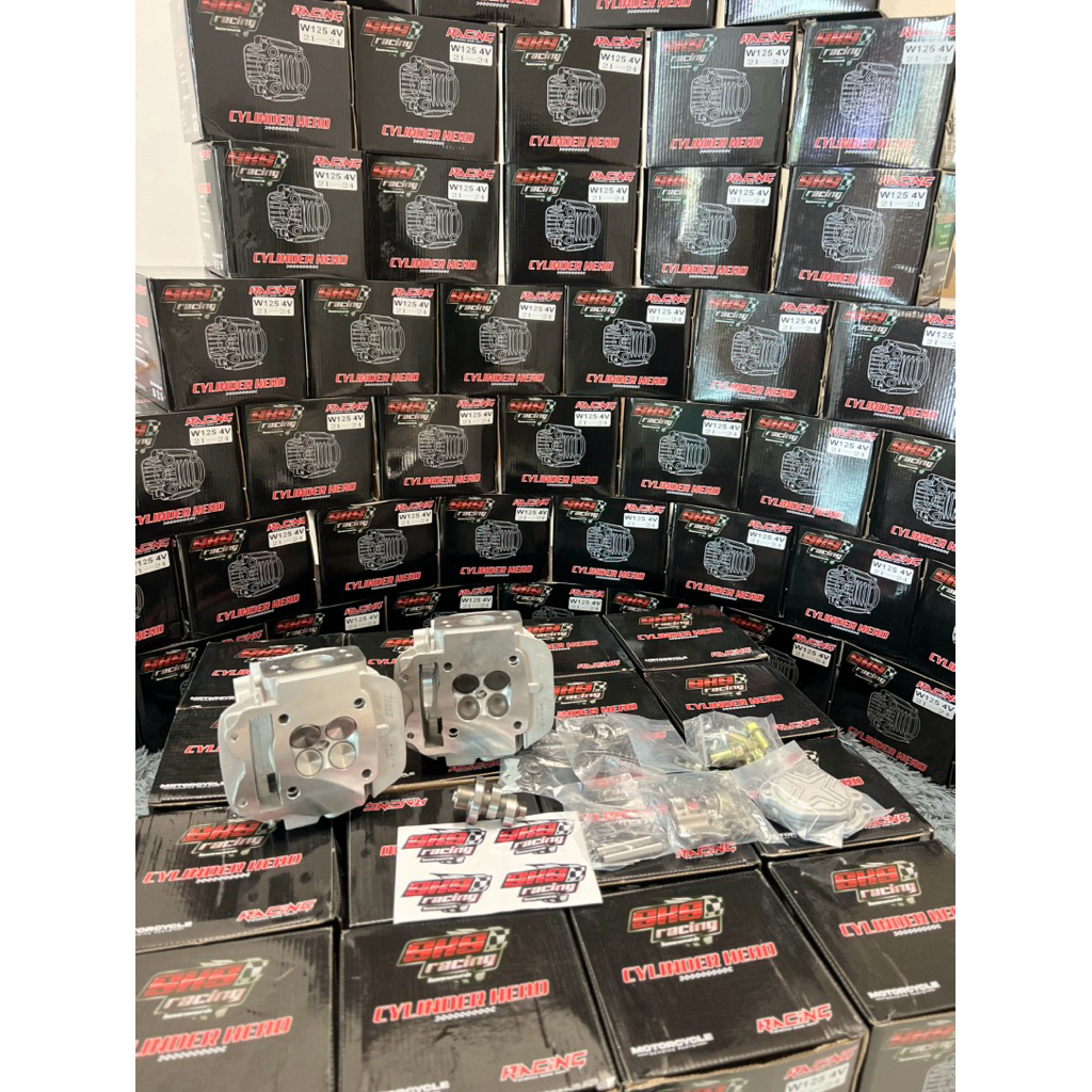 ฝา4วาว125 SKS RACING ขนาดวาว 21/24  อุปกรณ์ครบชุด พร้อมประกอบ SKS Racing