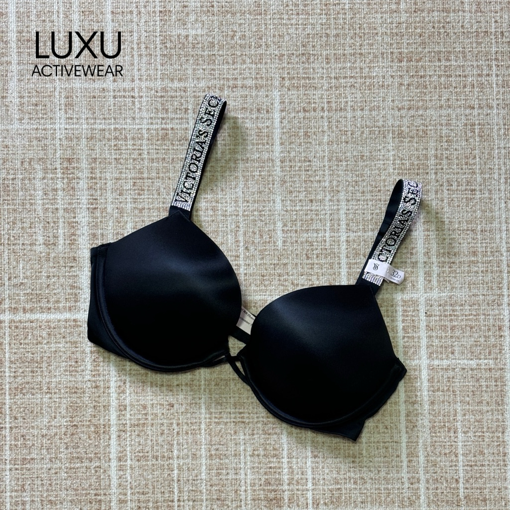 (พร้อมส่ง) Victoria's Secret เสื้อชั้นในผู้หญิง Bombshell Logo Shine Strap Add-2-Cups Push-Up Bra ของแท้ 100%🇺🇸
