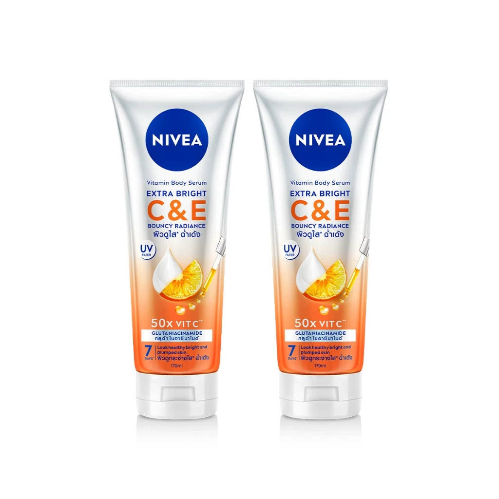 นีเวีย วิตามิน บอดี้ เซรั่ม เอ็กซ์ตร้า ไบรท์ ซี แอนด์ อี 170 มล. 2ชิ้น NIVEA thumbnail 10