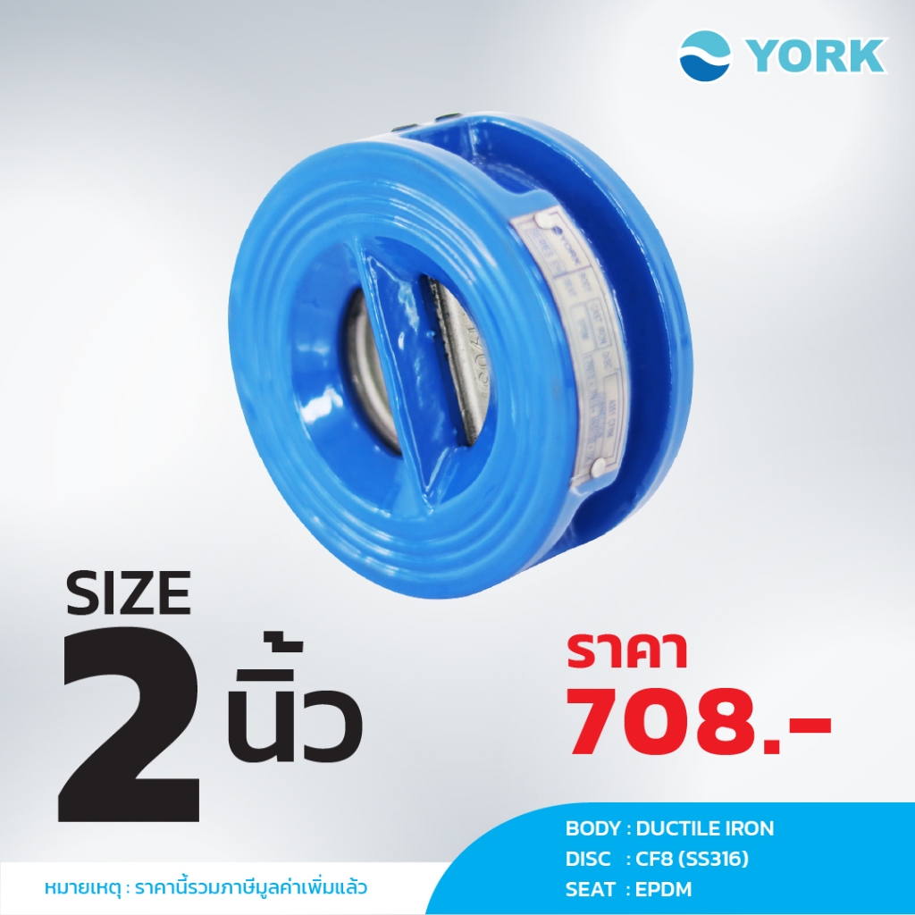 Dual Check Valve 2 นิ้ว YORK EH (ยอร์ค)