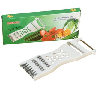 เครื่องหั่นผักผลไม้ ใบมีดสแตนเลส 3in1 ชุดมีดหั่นผักอเนกประสง…