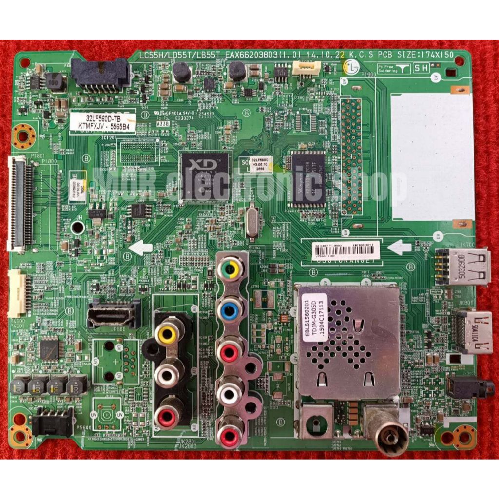 เมนบอร์ดทีวี LG รุ่น 32LF550D , 32LF560D พาสบอร์ด EAX66203803 อะไหล่แท้ของถอด ทดสอบแล้วพร้อมใช้งาน