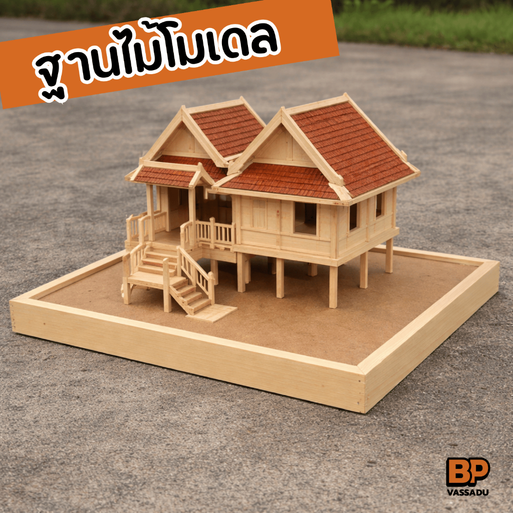 ฐานโมเดล เพลตโมเดล MDF เสริมโครงไม้ ฐานวางงานสถาปัต มีหลายขนาดให้เลือก