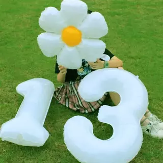 【32นิ้ว】ลูกโป่งตัวเลขสีขาว 0-9 ความเหนียวที่ดี การปิดผนึกที่ดี สําหรับตกแต่งปาร์ตี้วันเกิด
