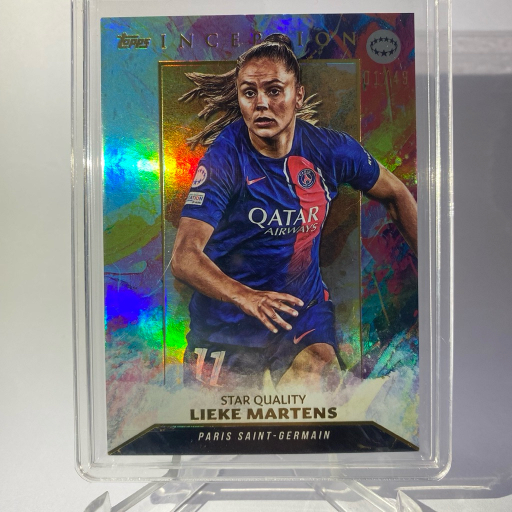 การ์ดนักฟุตบอล LIEKE MARTENS, (การ์ด Run # 01/49),STAR QUALITY, INCEPTION, PARIS SAINT-GERMAIN, TOPP