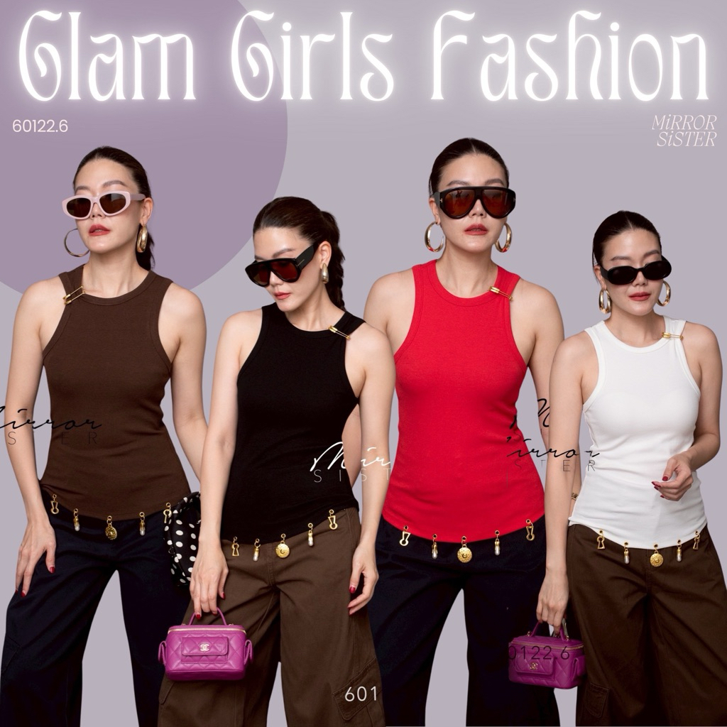 MirrorsisteR 60122.6 เสื้อกล้ามเนื้อผ้า Rib ร่องเล็กที่คัตติ้งเป๊ะ