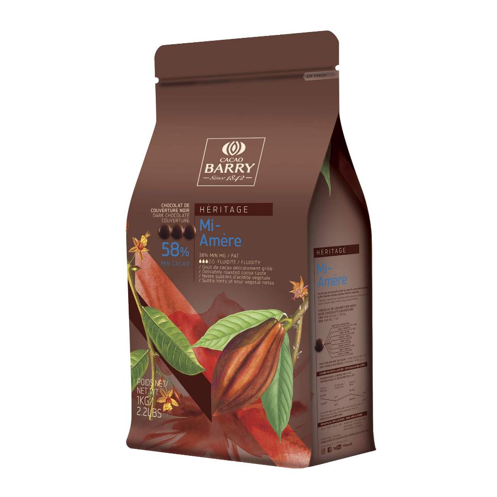 CACAO BARRY Mi-Amere 58% ดาร์คช็อก CACAO ขนาด 5Kg