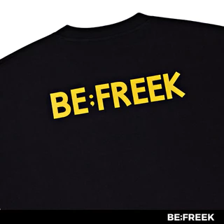 BE;FREEK เสื้อยืดสกรีนลาย BRICKS ทรง OVERSIZED สีดำ BRICKS NEW OVERSIZED BLACK T-SHIRT