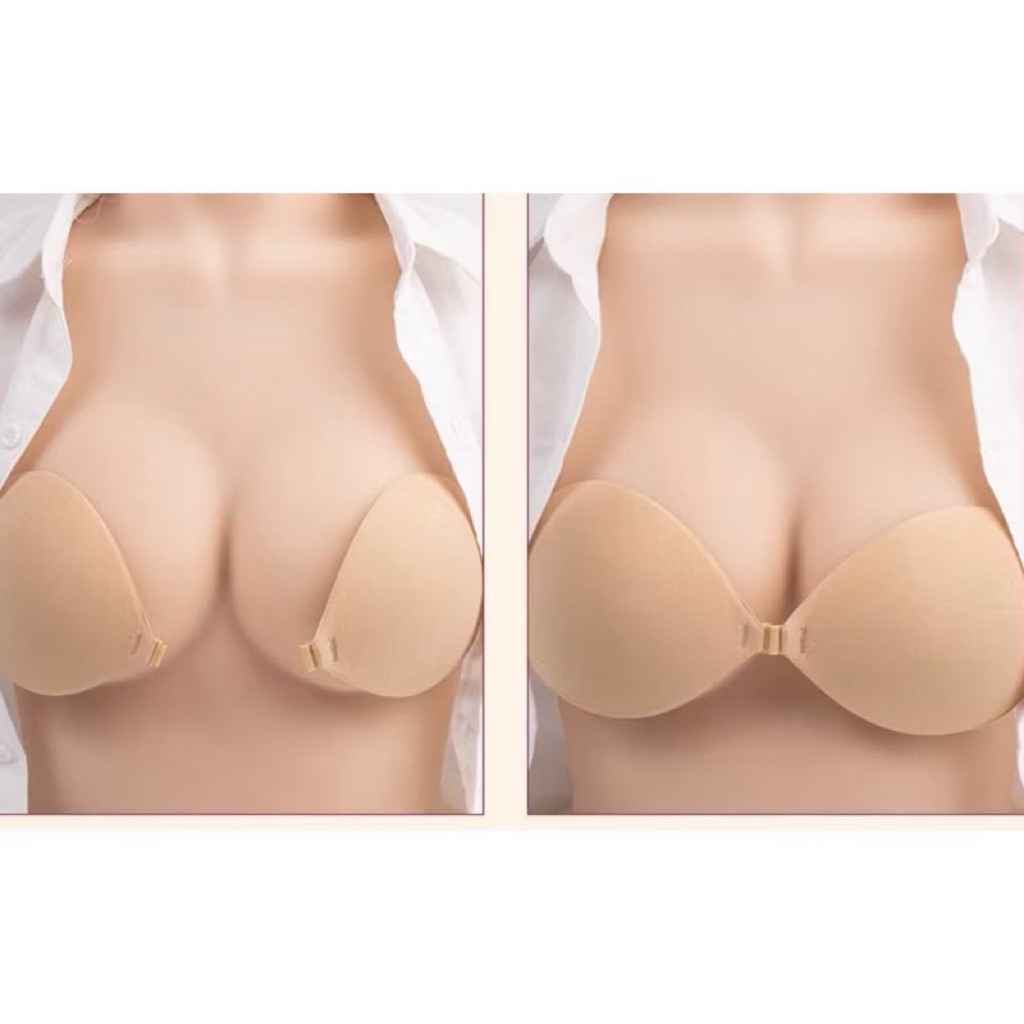 บราปีกนกบราซิลิโคน บราดูมๆ 3cm ของอยู่ไทยพร้อมส่ง รุ่นใหม่กาวเต็มไม่เว้นหัวนม เหนียวขึ้น รัดด้วยสายใสเด้งไม่หลุด - รูปที่ 3