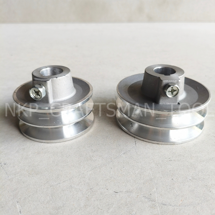 มูเล่ อลูมิเนียม ร่อง 2A ขนาด (3.5นิ้ว แกน 20MM) (3นิ้ว แกน 20MM)ทนทาน อย่างดี