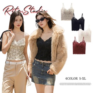Rita พร้อมส่ง🍒เสื้อกล้าม บรามีฟ้องน้ำทรงรัดรูป ชุดคริสต์มาส …