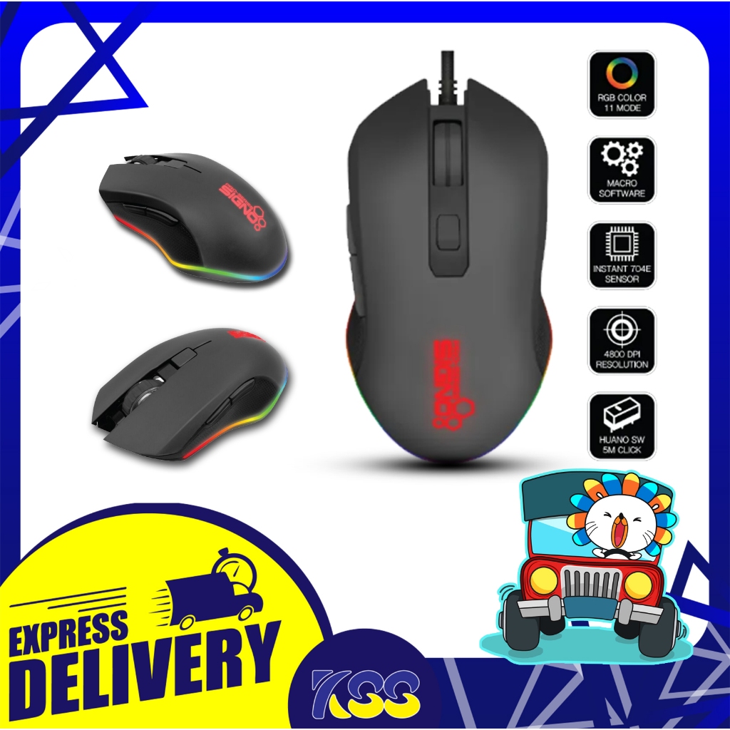 เมาส์เกมส์มิ่ง SIGNO GM-907 GAMING MOUSE CENTRO MACRO รับประกันสินค้า 1 ปี
