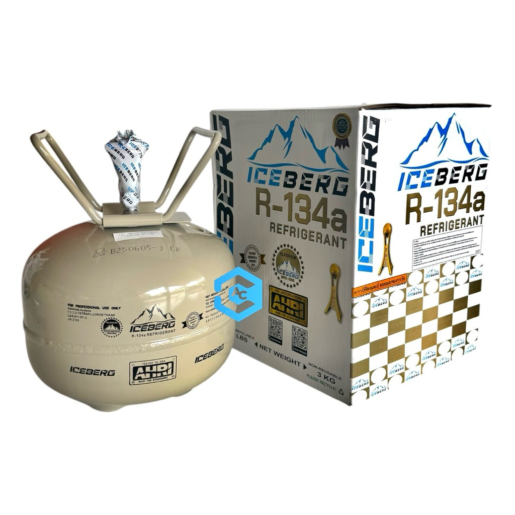 ICEBERG R-134a 3KG. น้ำยาแอร์แท้ ไอซ์เบิก 134 3กิโลกรัม