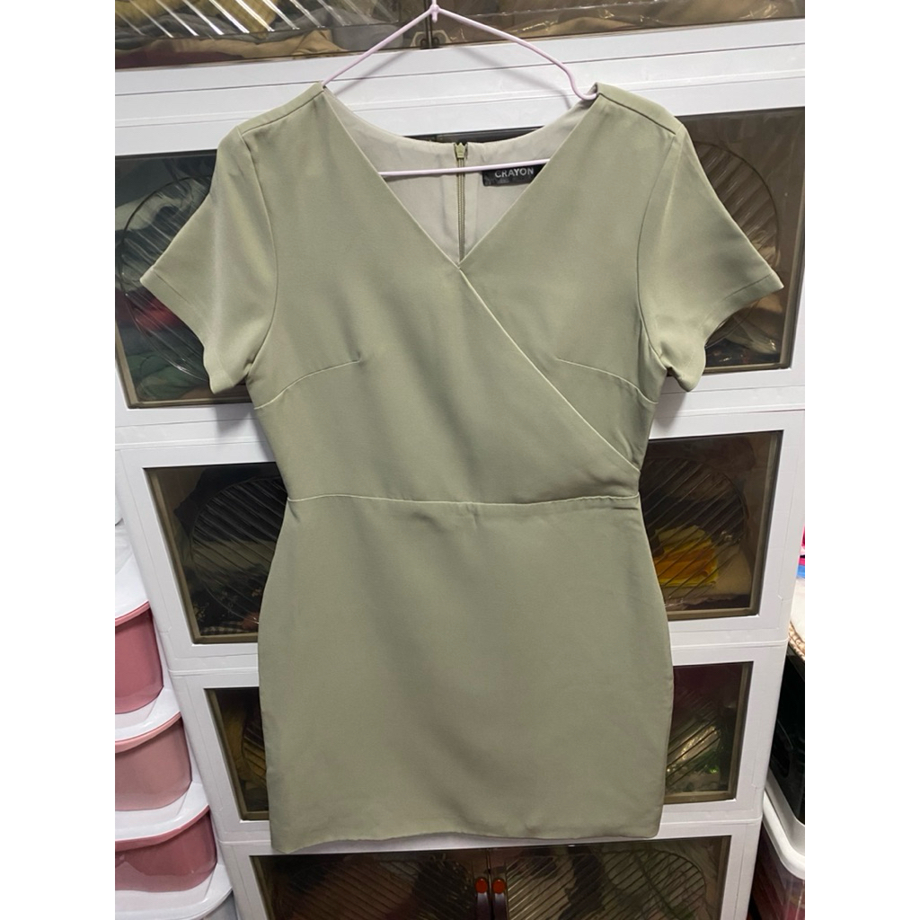 เดรสสั้น เดรสทำงาน ไปคาเฟ่ crayon brand
