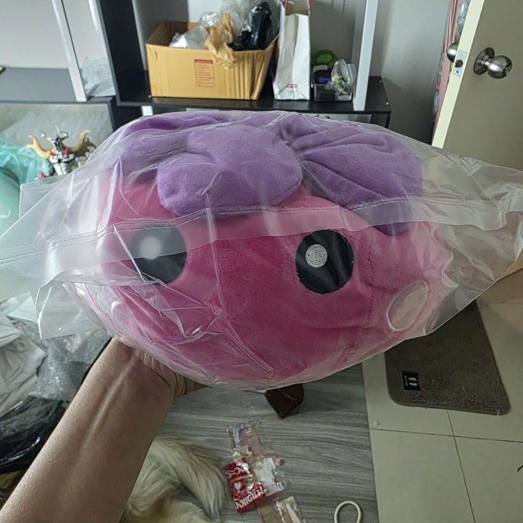 ตุ๊กตา โฮปเปะจัง (Hoppe-chan) สีชมพู