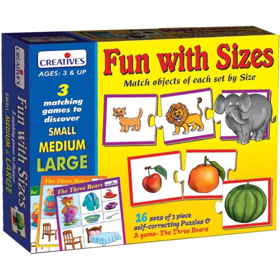 Creative's - Fun with Sizes จิ๊กซอว์ จับคู่วัตถุตามขนาด เล็ก กลาง และใหญ่