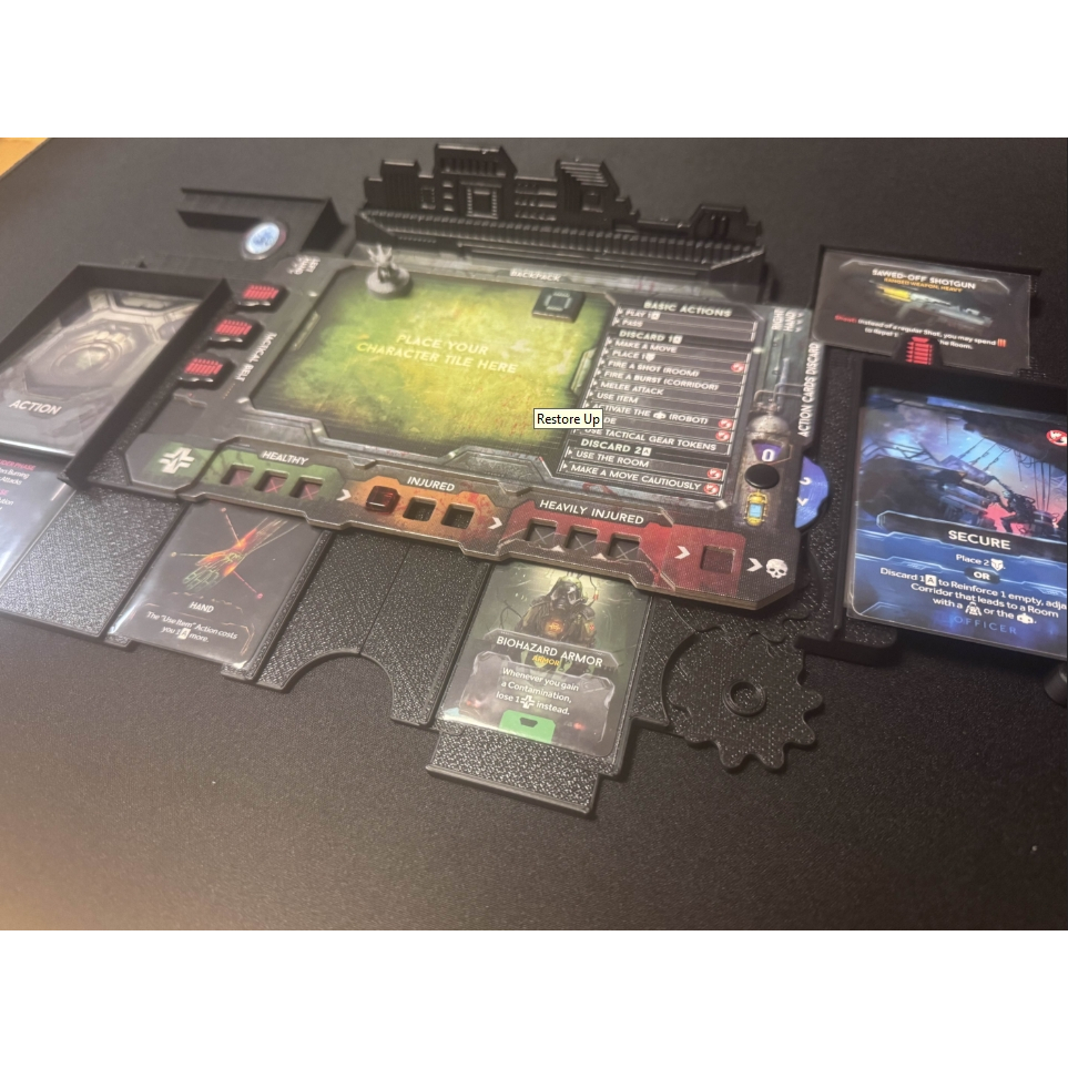 [Make to Order] Upgrade Component for Board Game - Nemesis Retaliation Player Board (Sleeved cards)