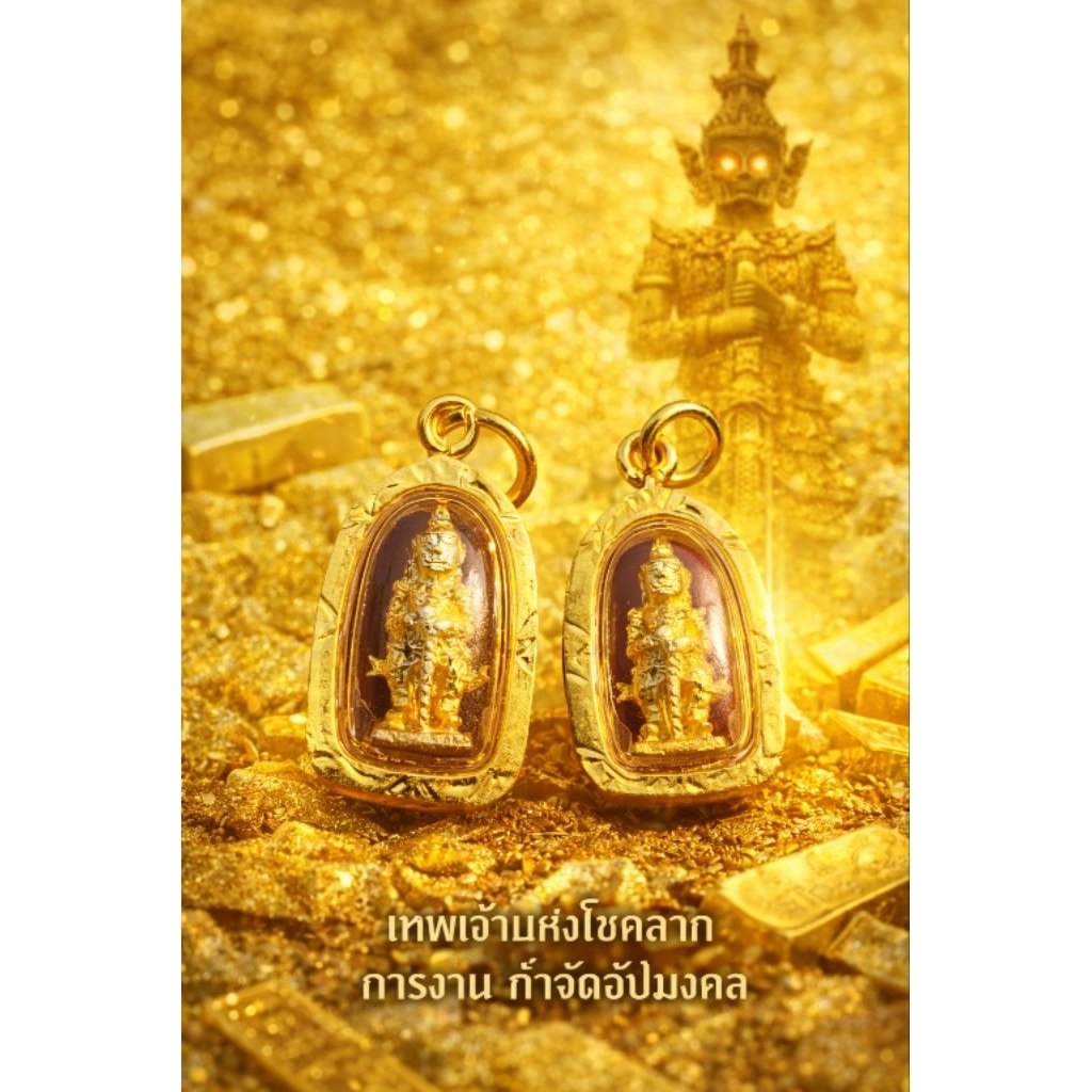 จี้ท้าวเวสสุวรรณ ทอง18K.พระแท้ มือ1 ปลุกเสกแล้ว