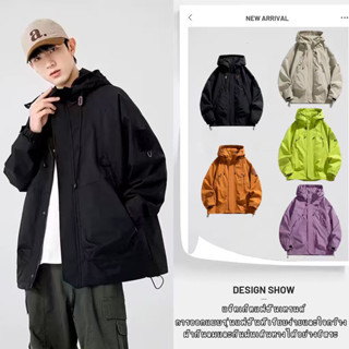 เสื้อแจ็กเก็ตชายสไตล์วินเทจอเมริกันแบบสบายๆ เสื้อแจ็กเก็ตกัน…