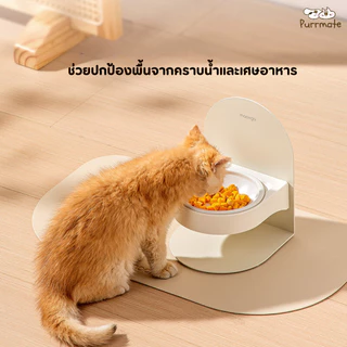 Maoxga แผ่นรองอาหารแมว กันน้ำ กันลื่น ขนาดใหญ่ แผ่นรองอาหารสัตว์เลี้ยง Large Waterproof Non-Slip Cat Food Mat