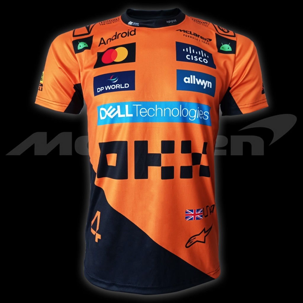 เสื้อคอกลม F1 เสื้อฟอร์มูล่า วัน ทีม แม็คลาเรน ปี2025 #FM0118 ไซส์ S-5XL