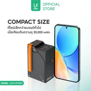 [มีCCC] UKIKI Powerbank 30000mAh PD65W แบตสำรองชาร์จเร็ว 4พอร์ต Type-C/USB-A รุ่น K30