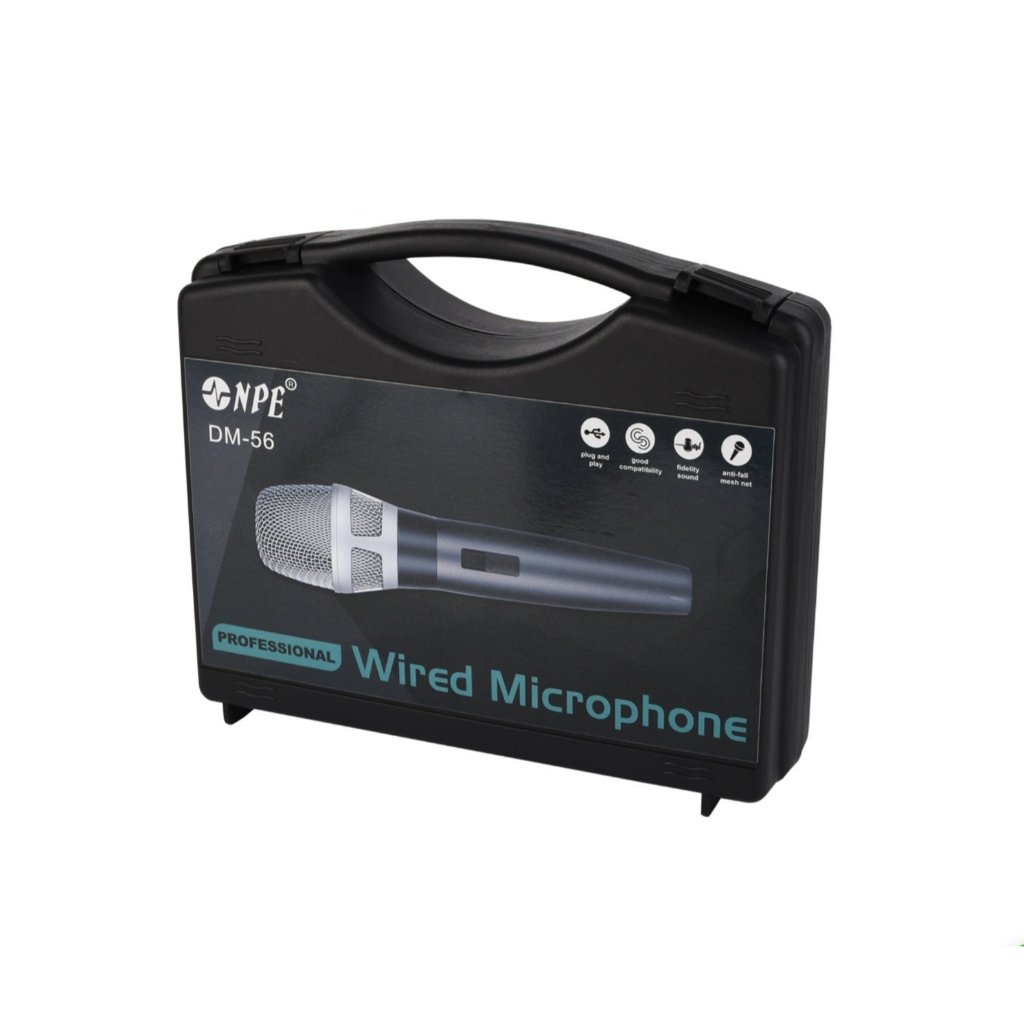 DM-56 Dynamic Microphone DM-56 NPEไมค์พร้อมสายมีกระเป๋าใส่ราคาลดสุดๆ