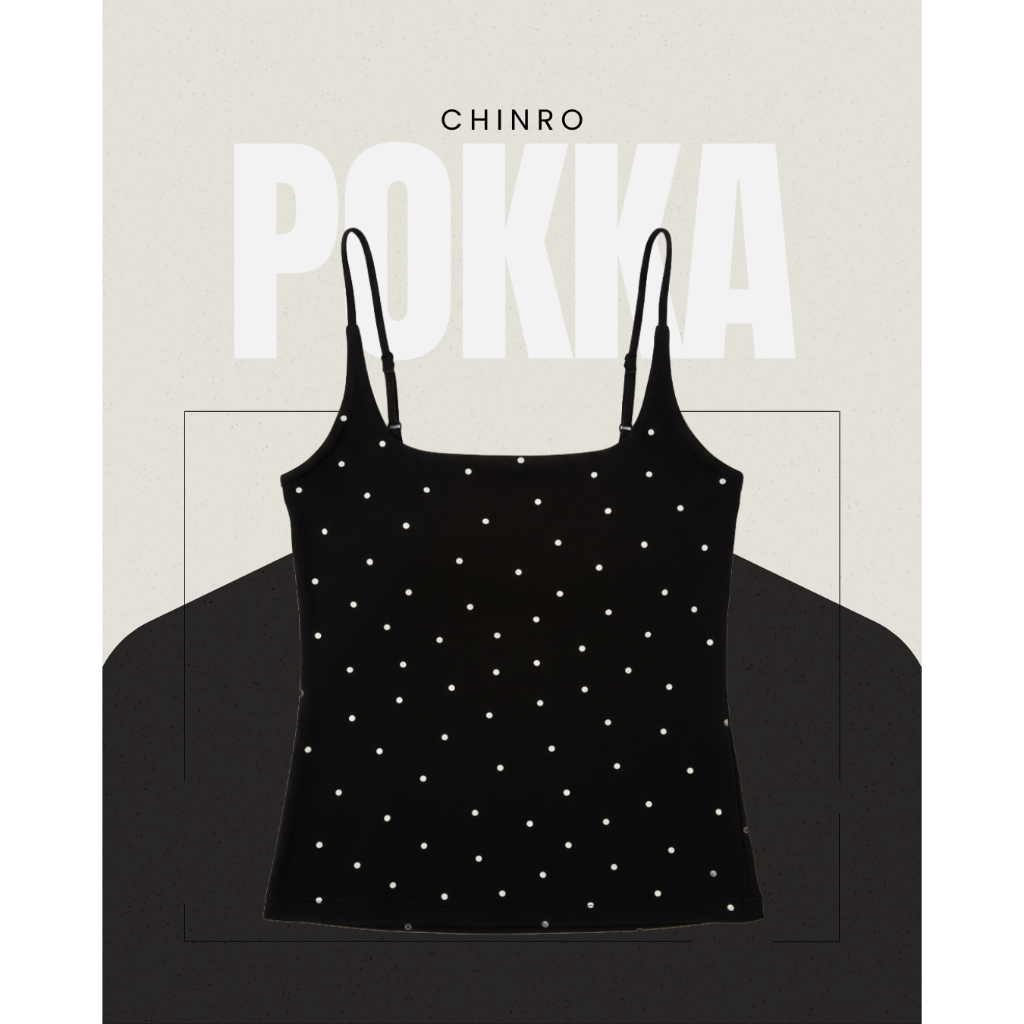 Chinro รุ่น Pokka ลายจุด สีดำ/ขาว