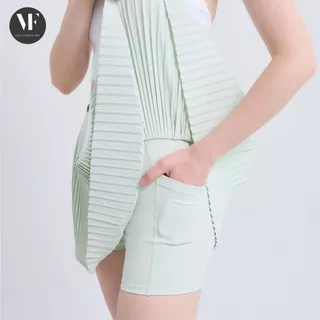 VF- Pleated Skirt: กระโปรงเทนนิสผู้หญิงกระโปรงพลีทสั้น กระโปรงกีฬา มีซับกางเกงด้านใน มีช่องกระเป๋า