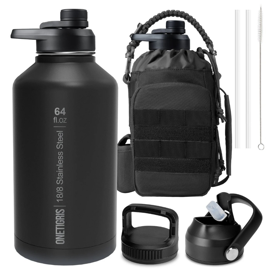 Tactical Onetigris 64 oz Vacuum Stainless Steel Water Jug ขวดใส่น้ำสูญยากาศ เก็บความร้อนและเย็น ขนาด