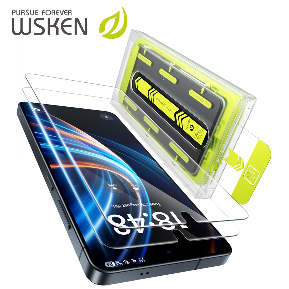 NEW WSKEN ฟิล์มกระจก สำหรับ Samsung S26Ultra S24Ultra ปลดล็อกด้วยลายนิ้วมือ 2pcs for ซัมซุง S26Plus S26 ฟองศูนย์ HD ฟิม