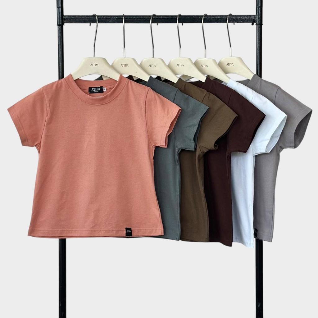 ATIPASHOP - Atie Soft Tee เสื้อยืดทรง baby tee ปักหลัง