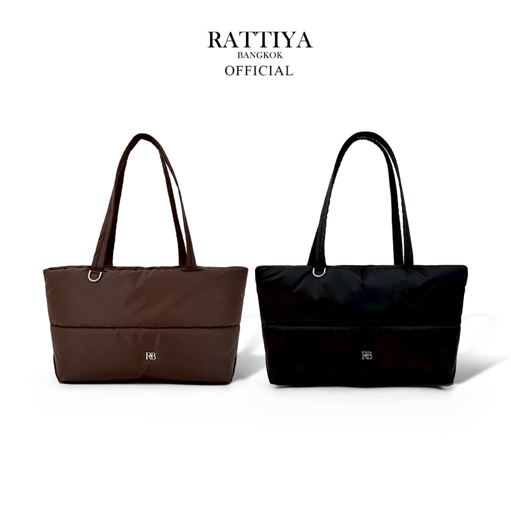 [RATTIYA BANGKOK] Luxury Puffer Tote/ 3 colors กระเป๋านุ่มนิ่ม น้ำหนักเบา กระเป๋าผ้ากันน้ำ ฟินนาเร่ ทรงสวย สะพายไหล่