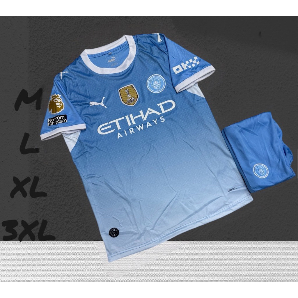 New !!ชุดฟุดบอลแฟนบอลชุดกีฬาเสื้อพร้อมกางเกงผ้านิ่มเย็นใส่สบาย