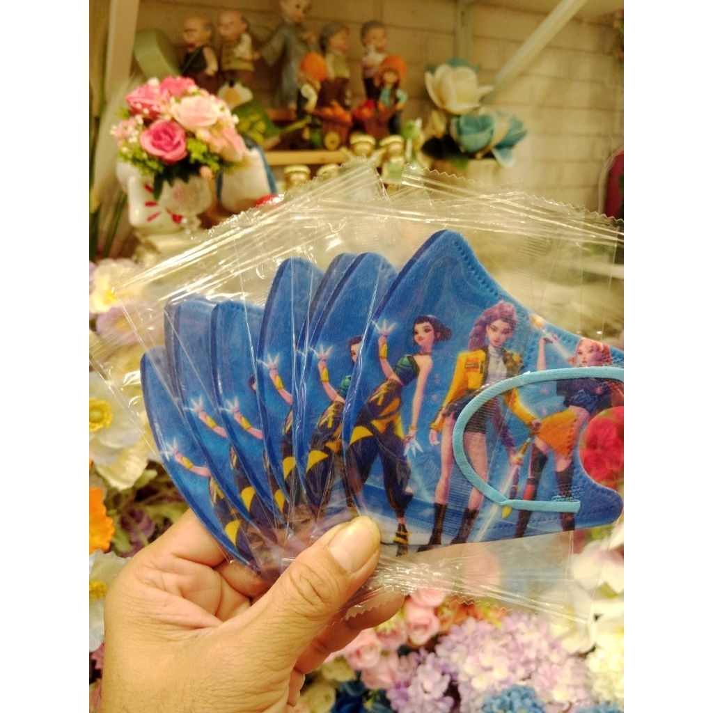 หน้ากากอนามัย K​ Pop Demon สำหรับเด็ก 3-12 ปี ลายการ์ตูนยอดฮิต แพ็คแยกชิ้นละ 1 ชิ้น 1ห่อมี 10ชิ้น ราคาห่อละ 39 บาท - รูปที่ 4