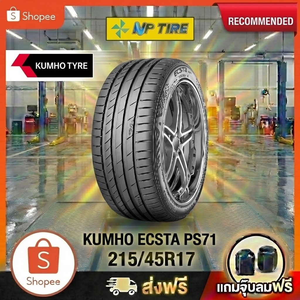 ยาง 215/45R17 KUMHO PS71 ราคาต่อเส้น  ปี 2025