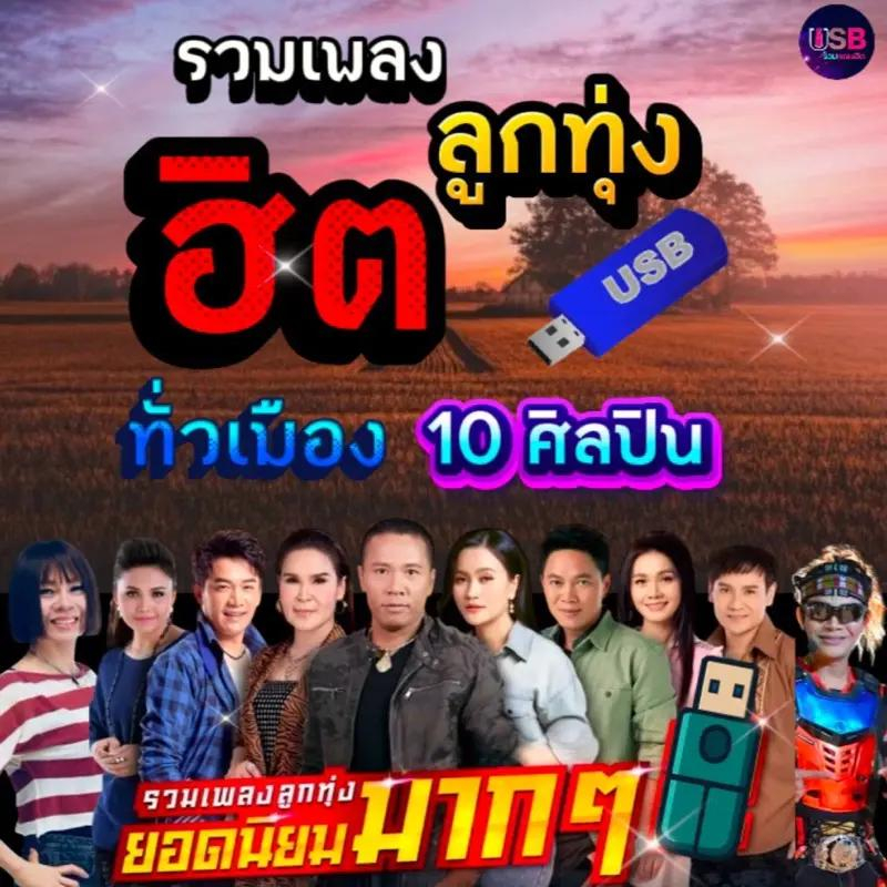 USB แฟลชไดร์ฟ MP3 รวมเพลงลูกทุ่งฮิต 10 ศิลปินดัง รวม 443 เพลง